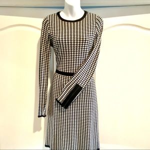 Houndstooth Sweater Dress